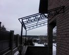 Фото кованого козырька Кованый козырек фото
