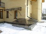 Козырек из поликарбоната фото